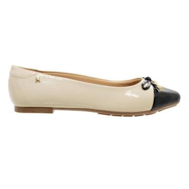 Imagem de Sapatilha Feminina Softli Bico Fino Mary Jane 10000 Off White, 37, Off