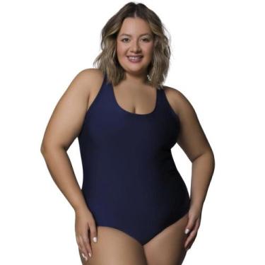 Imagem de Maiô Plus Size Sem Bojo Selene 30135.001, Marinho, X1