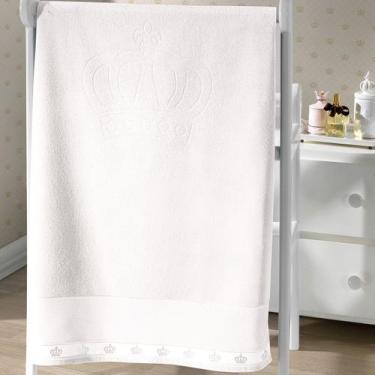 Imagem de Toalha de banho Döhler Baby Classic para Bordar - Dohler, Branco