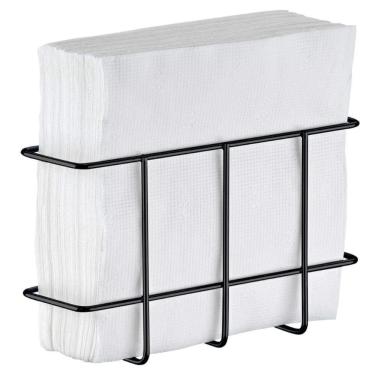 Imagem de Kit 48 Porta Guardanapos Aramado Preto Pequeno Restaurante Café Padaria