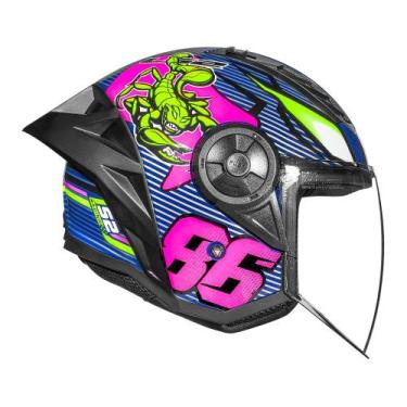 Imagem de Capacete Aberto LS2 Airflow II OF616 S Sting Azul Pink, Azul Pink, 62