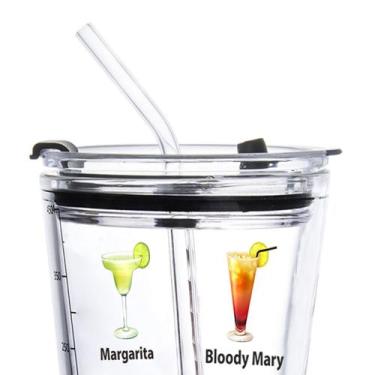 Imagem de Coqueteleira Vidro com Canudo Receita de Drink Dynasty 455ml