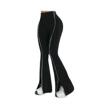 Imagem de Calças De Yoga De Cintura Alta E Ajuste Slim Para Mulheres, Leggings D