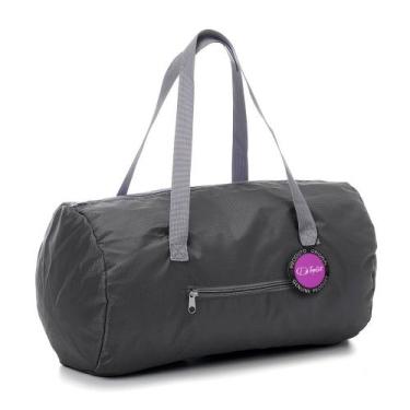 Imagem de Bolsa Esportiva Poliéster Impermeável Dobrável TopGet, Cinza escuro