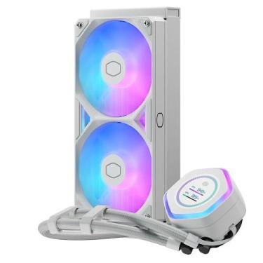 Imagem de Water Cooler Masterliquid ATMOS II LCD 240 ARGB Branco MLX-D24M-A25SZ-