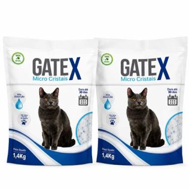 Imagem de Silica Gato Cristais Gatex Micro 1,4kg Areia Antiodor Oferta -