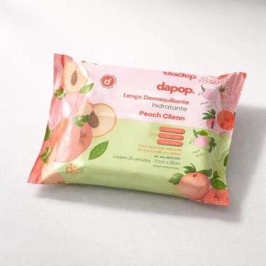 Imagem de Lenço Demaquilante Hidratante Dapop Peach Clean 25 Unidades