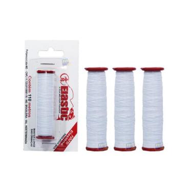 Imagem de Kit 3UN Linha Elástica Pesca p/ Amarrar Isca Elastic 100% Elastano Bra