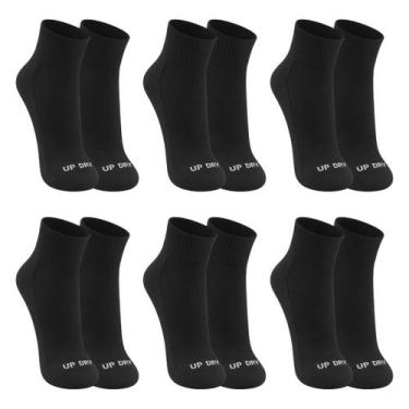 Imagem de Kit 6 Pares Meias Up Dry Esportiva Cano Médio Anti Bolha Corrida Bike 