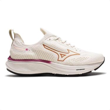 Imagem de Tênis Mizuno Cool Ride 3 Feminino, Bege, Rosa, 34