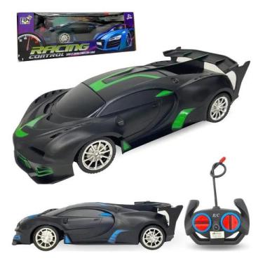 Imagem de Carrinho Controle Remoto 1:18 Faróis Acendem Toy King Preto