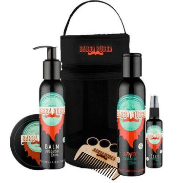 Imagem de Kit Para Barba Rubra Necessaire, Shampoo 100 ml, Balm 100 ml,  Óleo 60
