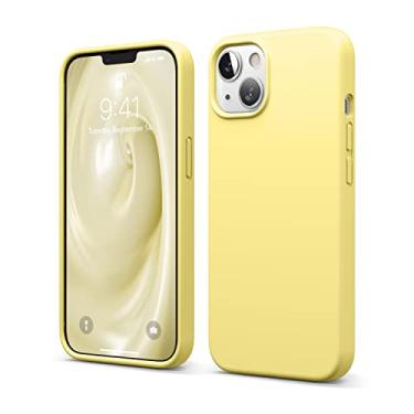 Imagem de elago Capa compatível com iPhone 13, capa de silicone líquido, capa protetora de câmera de corpo inteiro, à prova de choque, capa de telefone fina, forro de microfibra macio antiarranhões, 6,1