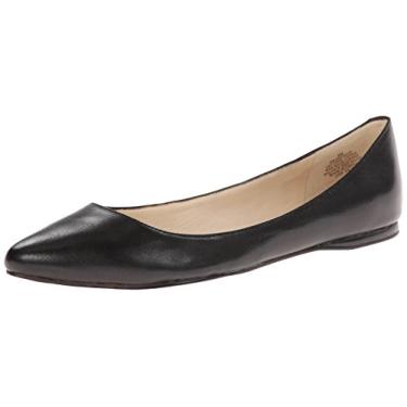 Imagem de Nine West Sapatilha feminina Speakup bico fino sem cadarço, Preto, 38