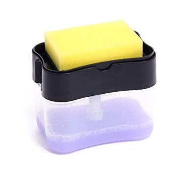 Imagem de Dispenser Para Detergente Com Esponja 2 Em 1 Preto