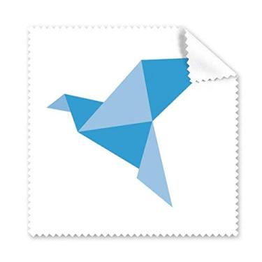 Imagem de Pano de limpeza com estampa de pombo abstrata origami azul, 5 peças