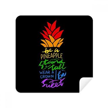 Imagem de Abacaxi LGBT Óculos com citação de bandeira do arco-íris, tecido de camurça, pacote com 2