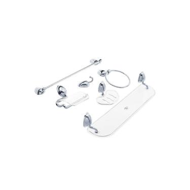 Imagem de Kit de Acessórios para Banheiro Bonno com 6 Peças Cromado