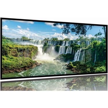 Imagem de Quadro Decorativo Escritório Paisagem Cachoeira 130x60 Moldura Preta 2x2