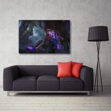 Imagem de Quadro decorativo League Of Legends Jogos A - Tela em Tecido