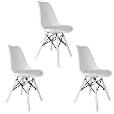 Imagem de Kit 3 Cadeiras Saarinen White Edition