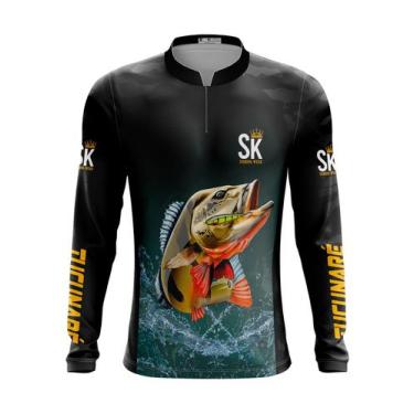 Imagem de Camisa Camiseta De Pesca Proteção Uv50+ Sk21 Dourado - Super King
