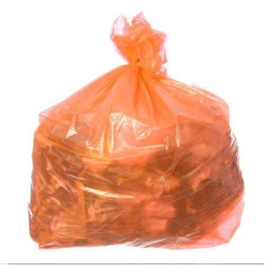 Imagem de Saco Para Lixo Com Capacidade De 60 Litros Laranja Com 100 Unidades It