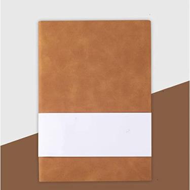 Imagem de Caderno A6 e Diário Bloco de Notas Agenda Agenda Semanal Aluno Papel para Escrever Material de Escritório Escolar, marrom, 4 peças