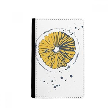 Imagem de Limão fruta aquarela ilustração padrão porta passaporte notecase burse carteira capa cartão bolsa, Multicolor