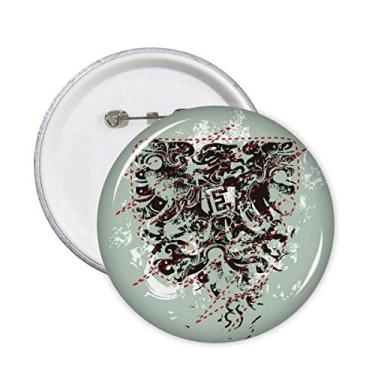 Imagem de Design abstrato padrão grafite rua pinos crachá botão emblema acessório decoração 5 peças