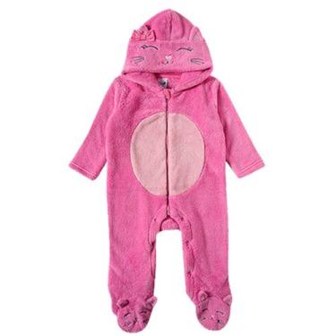 Imagem de Macacão Para Bebê Gatinha Com Pezinho Tip Top Pink