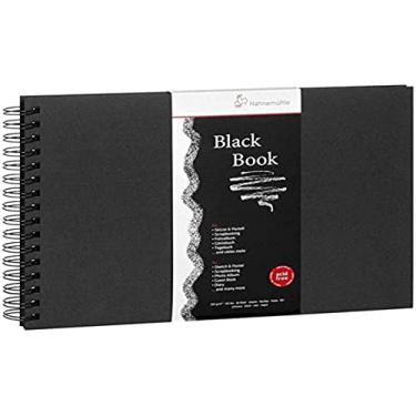 Imagem de Black book 250 g/m², caderno espiral preto, tamanho 23,5x23,5cm, 30 fls