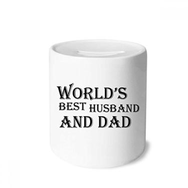 Imagem de DIYthinker Caixa de moedas de cerâmica Dreaming World's Best Dad and Husband com citação de dinheiro
