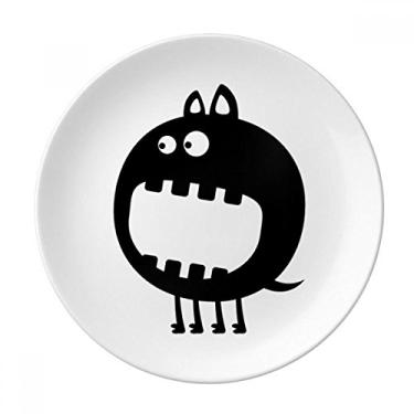 Imagem de Universo e alienígena adorável prato de monstro decorativo de porcelana salver talheres, prato de jantar