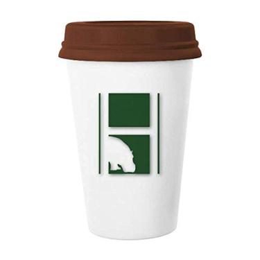 Imagem de Caneca de cerâmica Hippo Weight River Mud Art Deco presente moderna caneca café bebendo vidro cerâmica copo tampa