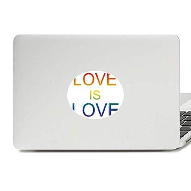 Imagem de LGBT Adesivo de vinil com a bandeira do arco-íris Love is Love is Love
