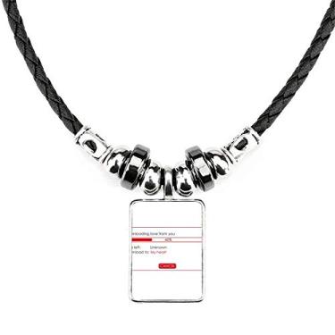 Imagem de DIYthinker Programmer Download Your Love Colar Joias Torque Pingente de corda de couro