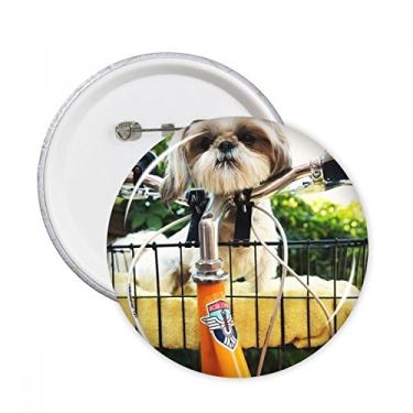 Imagem de Cão animal de estimação linda foto redonda pinos distintivos emblema acessório decoração 5 peças