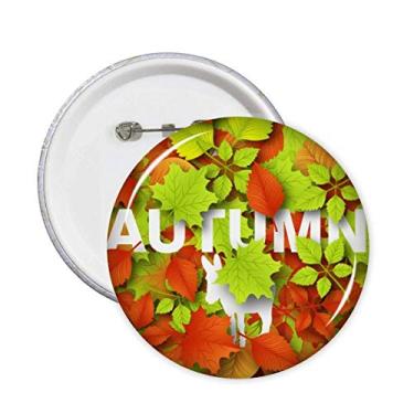 Imagem de Emblema de folha de bordo deciduous broches de burro outono emblema acessório decoração 5 peças