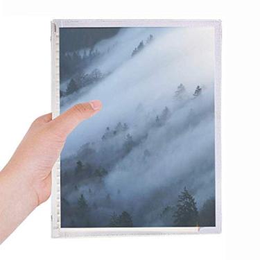 Imagem de Caderno Floresta Neblina Nuvens Montanha Natureza Caderno de Folhas Soltas Diário Recarregável