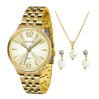 Imagem de Kit Relógio Feminino Lince Lrgh047l Kt91c2kx com Semijóia