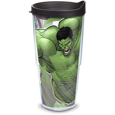 Imagem de Tervis Marvel – Copo térmico Hulk feito nos EUA com parede dupla mantém as bebidas frias e quentes, 700 ml, icônico