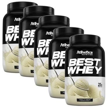 Imagem de Kit 5X Best Whey - 900g Vanilla Cream - Atlhetica Nutrition-Unissex
