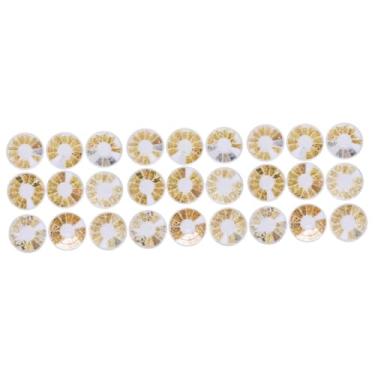 Imagem de FOMIYES 27 Caixas De Acessórios Para Arte Em Unhas Rebites De Metal Para Arte Em Unhas Adesivos De Strass Fatias Decalque De Unhas Acabamento Dourado Charme De Arte Em Unhas