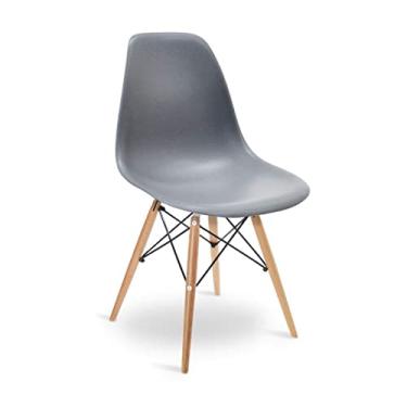 Imagem de Cadeira Charles Eames Wood Design Eiffel Jantar Cinza Escuro