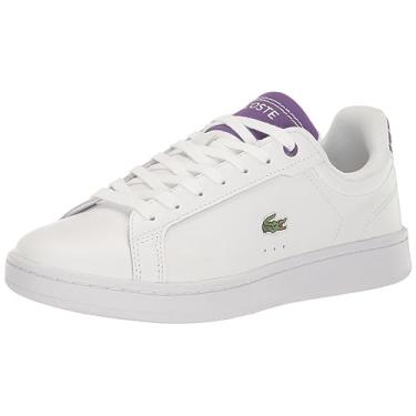 Imagem de Lacoste Tênis feminino Carnaby, Branco/Dk Purp, 34