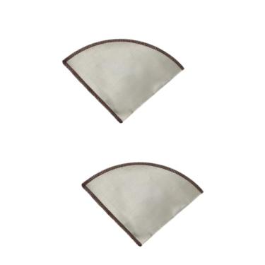 Imagem de Gadpiparty 2 Unidades Filtro de café cafeteira manual filtros de café de cone máquina de café filtro de aço inoxidável reutilizável gotejador de café de malha fina doméstico funil escritório