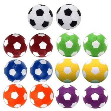 Imagem de Qtimal Pacote com 14 bolas de matraquilhos, bolas de substituição multicoloridas de 36 mm (1,42"), bola oficial de jogo de mesa, substituição de acessórios de pebolim para mesa de pebolim
