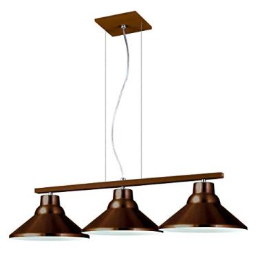 Imagem de Pendente Redondo Triplo 3 Lâmpada. Pantoja & Carmona. 6033. 60. Café Bivolt