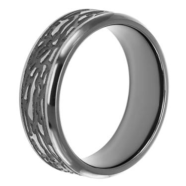 Imagem de Boston Bay Diamonds Aliança de casamento masculina de ajuste confortável de tântalo ou anel moderno - 7 mm e 8 mm - escolha de estilo, Metal, Sem pedra preciosa
